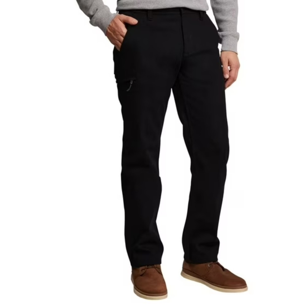 Weatherproof Vintage utility pants mens W 30 L 32 relaxed fleece lined zip black